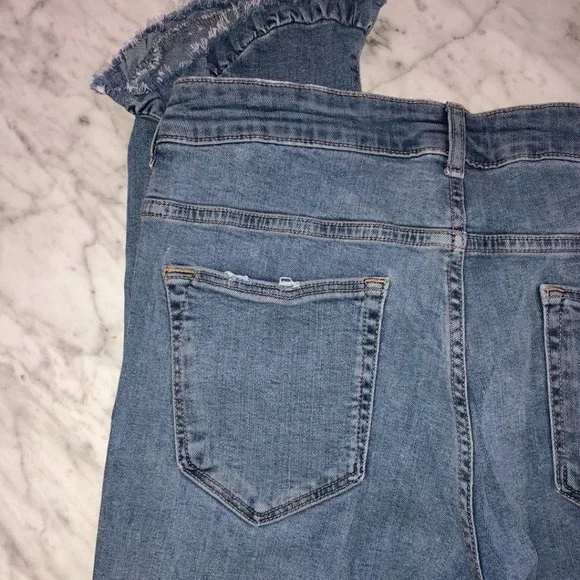 ZARA- Blue Distressed Jeans - Picture 8 of 9